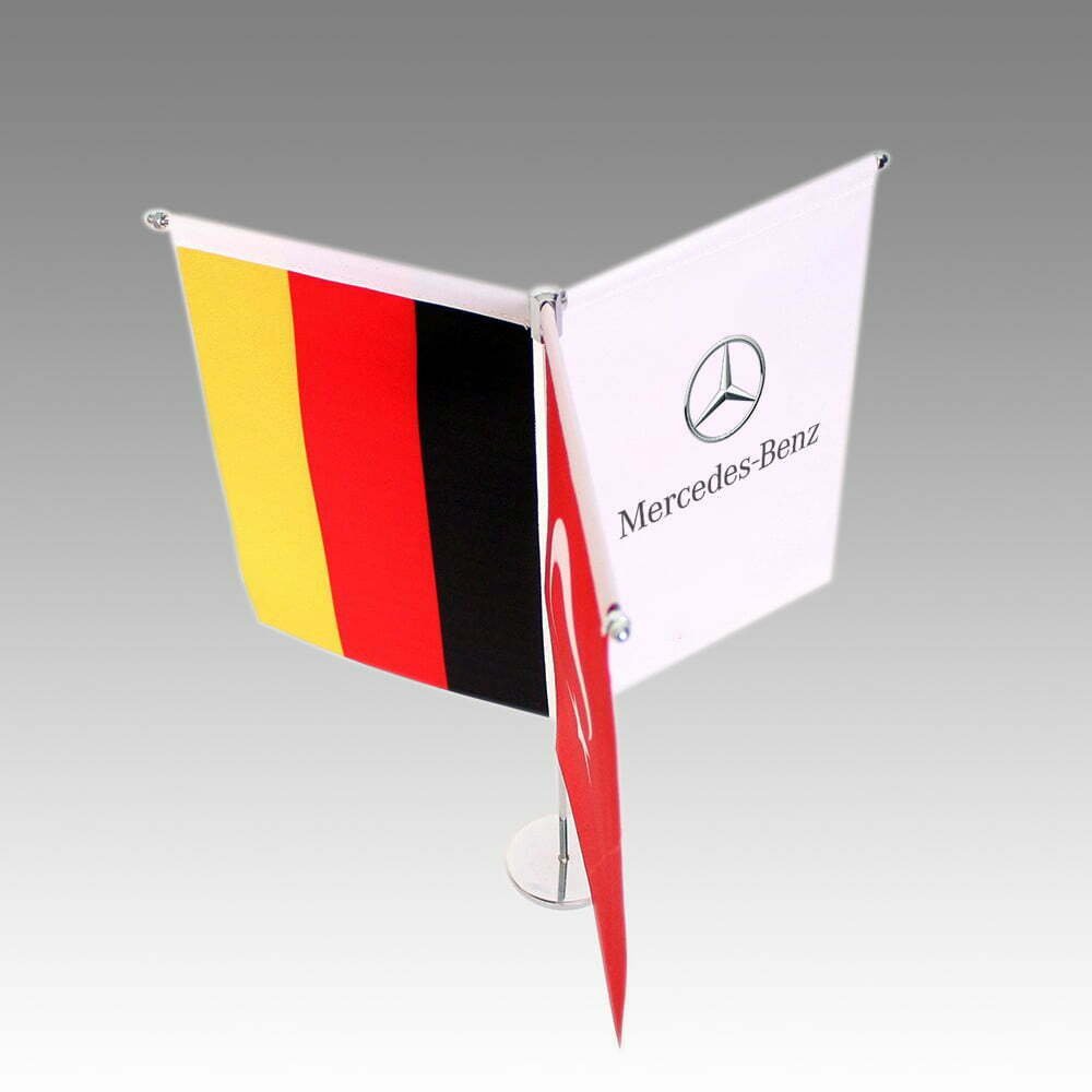 T Krom Üçlü 10cm Masaüstü Bayrak 2 10cm T Uclu Masa Bayrak Diregi 1