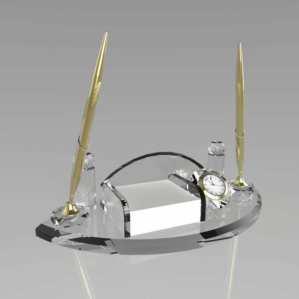 Kristal Masa İsimliği - Şeffaf Cam 13X30 cm 1 507