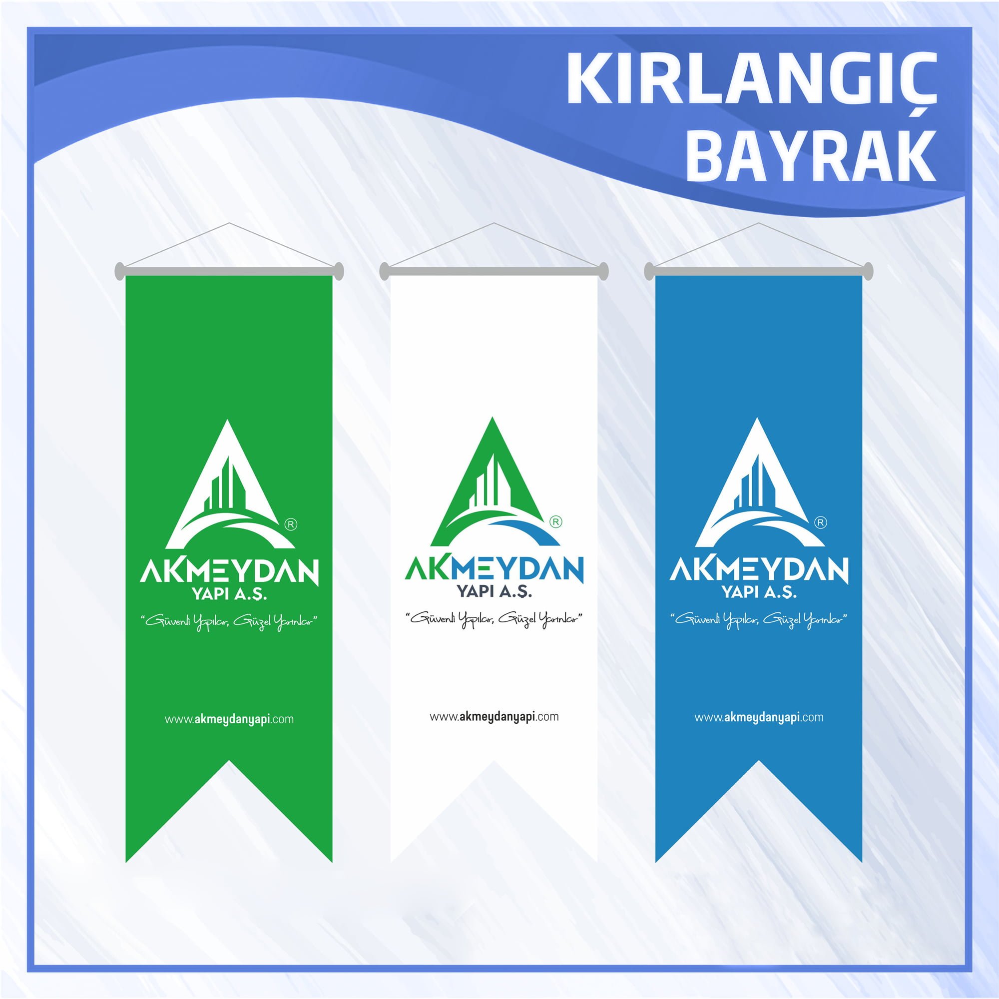 50x100 cm Özel Logolu Kırlangıç Bayrak 1 50x100 Cm Kirlangic Bayrak