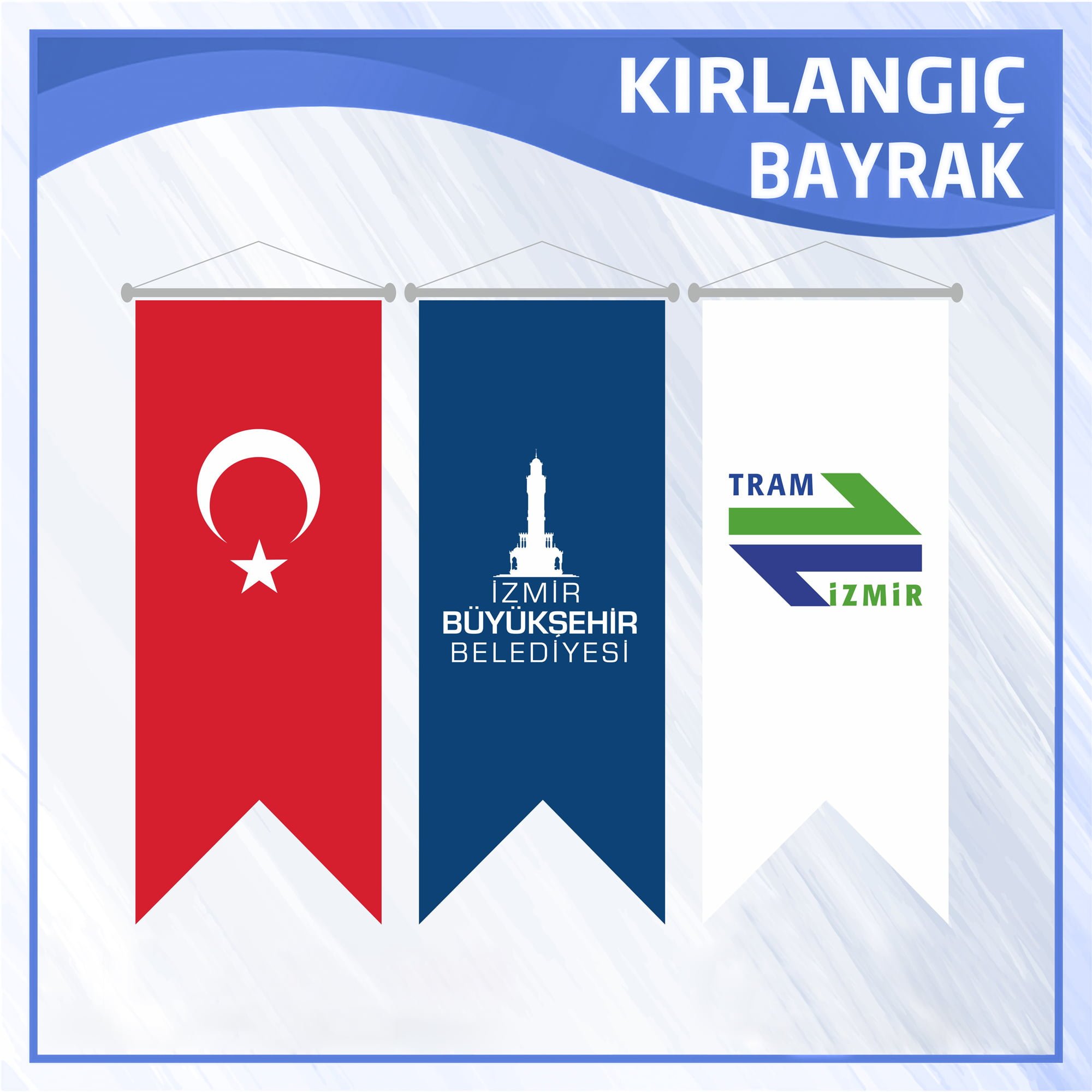 50x125 cm Özel Logolu Kırlangıç Bayrak 1 50x125 Cm Kirlangic Bayrak