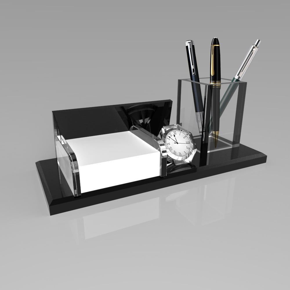 Kristal Masa İsimliği Notluk ve Kalemlikli 1 530