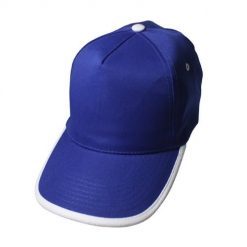 Classic Shop 37 Beyaz Şapka - Saks Mavi Biyeli