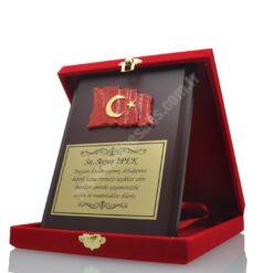 Ahşap Plaket Özel Döküm Fasetli ve Alüminyum Levha Baskılı