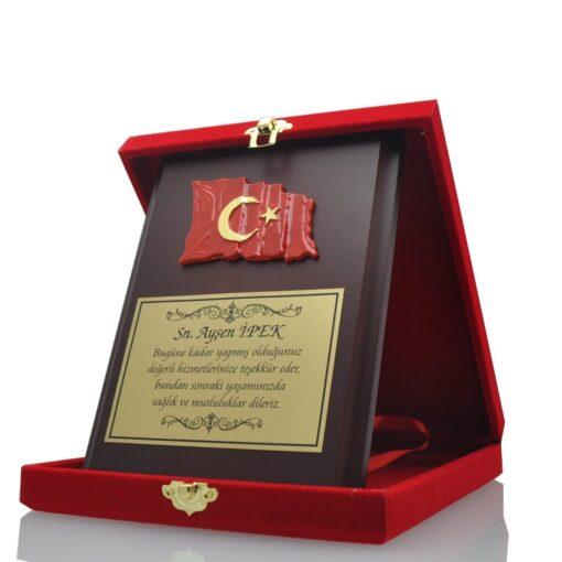 Ahşap Plaket Özel Döküm Fasetli ve Alüminyum Levha Baskılı