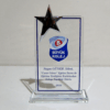 Yıldızlı Ekonomik Şeffaf Kristal Plaket