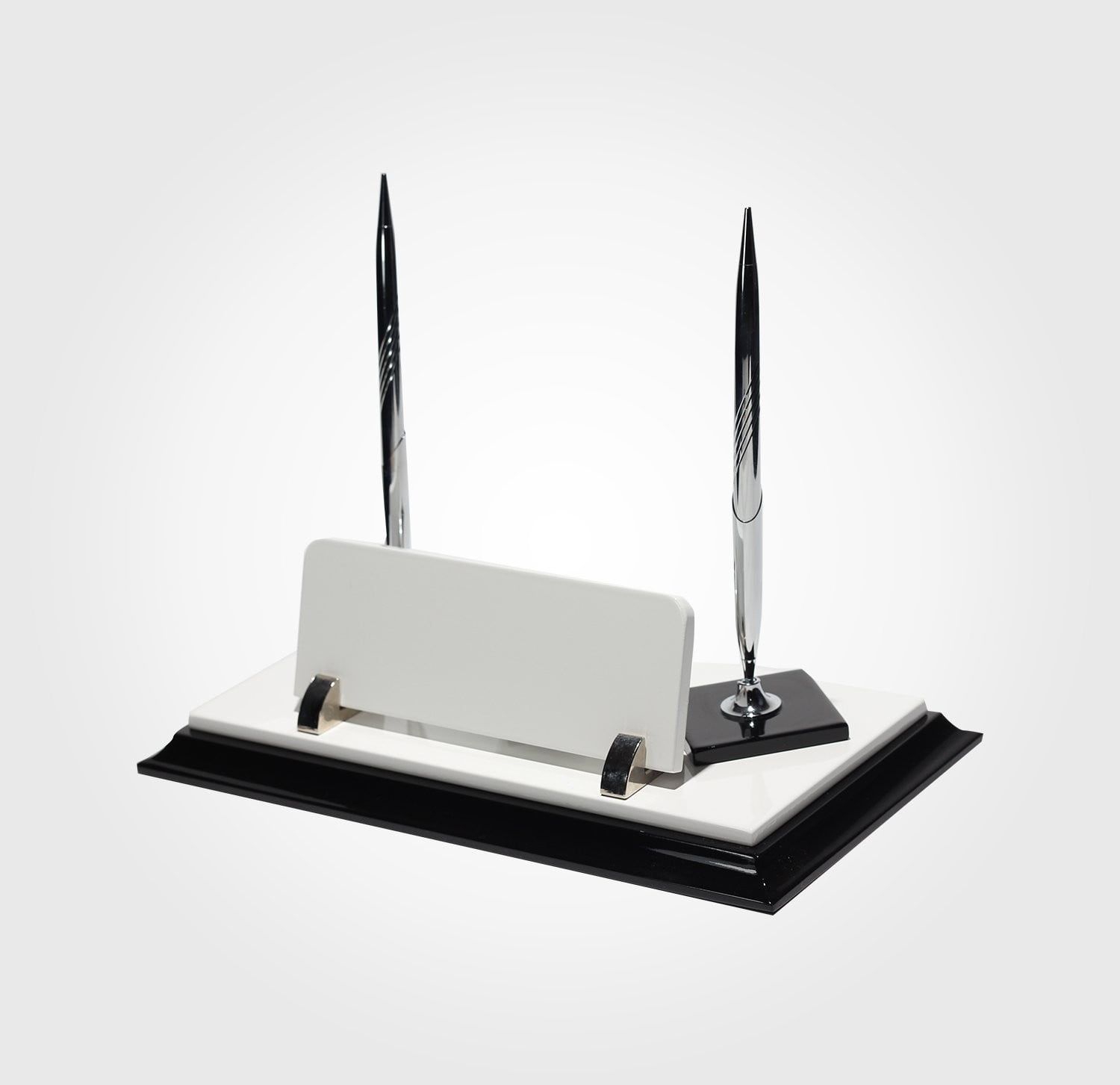 Beyaz Siyah Masa İsimliği - 6030 2 Ahsap Masa Isimlikleri Kod 6030 1