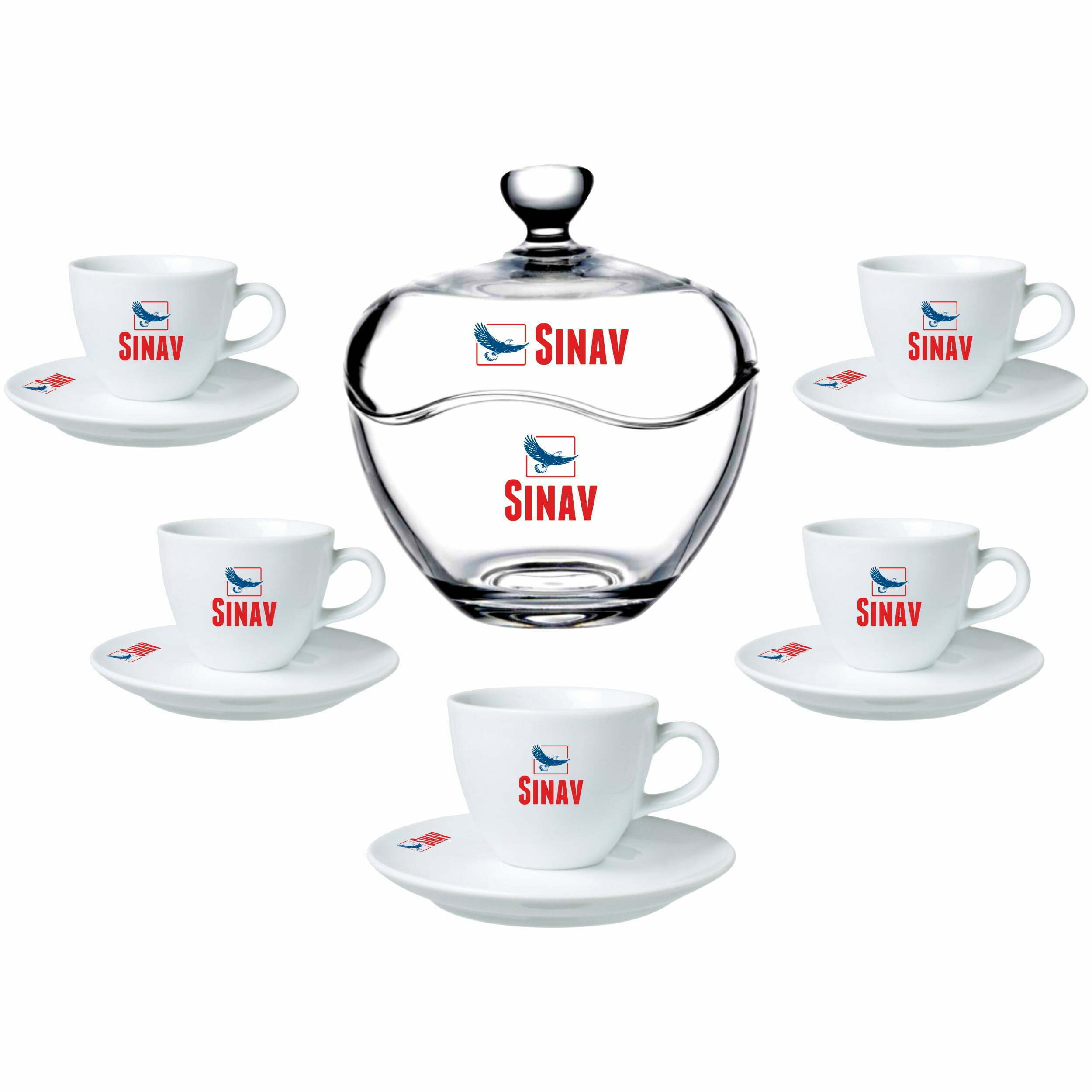 Logo Baskılı 100 Parça Cam - Porselen Ofis İkramlık Seti - Görsel 8