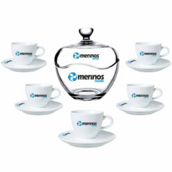 Logo Baskılı 100 Parça Cam - Porselen Ofis İkramlık Seti