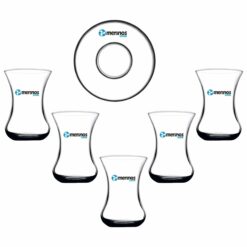 Logo Baskılı 100 Parça Cam - Porselen Ofis İkramlık Seti