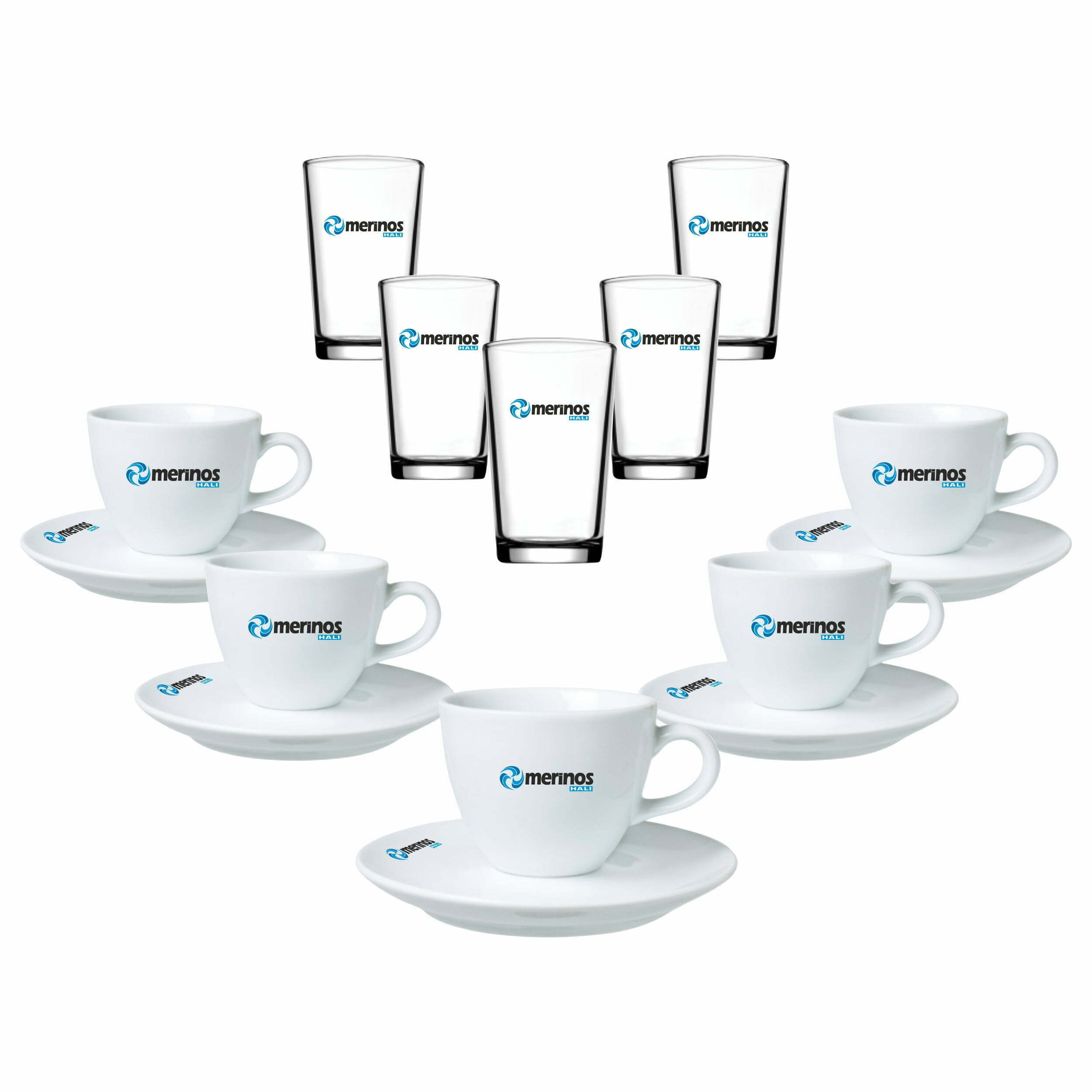 Logo Baskılı 100 Parça Cam - Porselen Ofis İkramlık Seti - Görsel 5