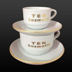 Altın Yaldızlı Baskılı Kahve, Çay Ve Nescafe Fincanı - Knç-04