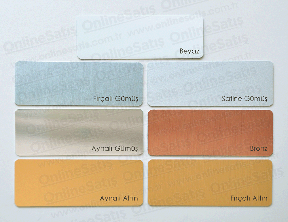 Aluminyum Metal Renk Secenegi