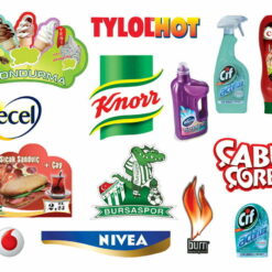 Özel Kesimli Etiket (Baskes Folyo Baskı) 9 Baskes Sticker Baski