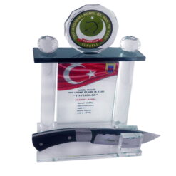 Alternative view of Komando Bıçaklı Vip Kristal Plaket ŞLT-108