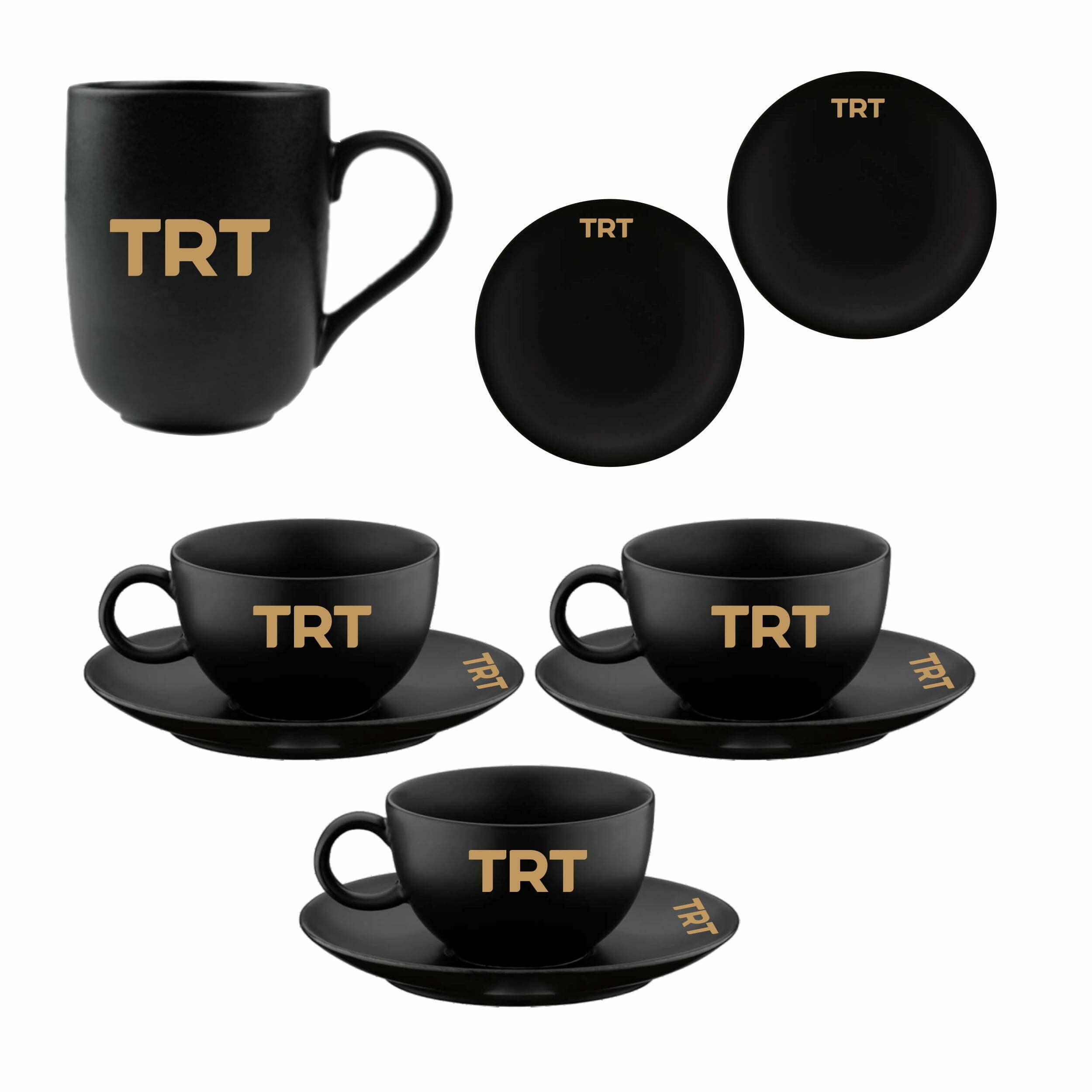 Logo Baskılı 140 Parça Cam - Porselen Ofis İkram Seti - Görsel 2