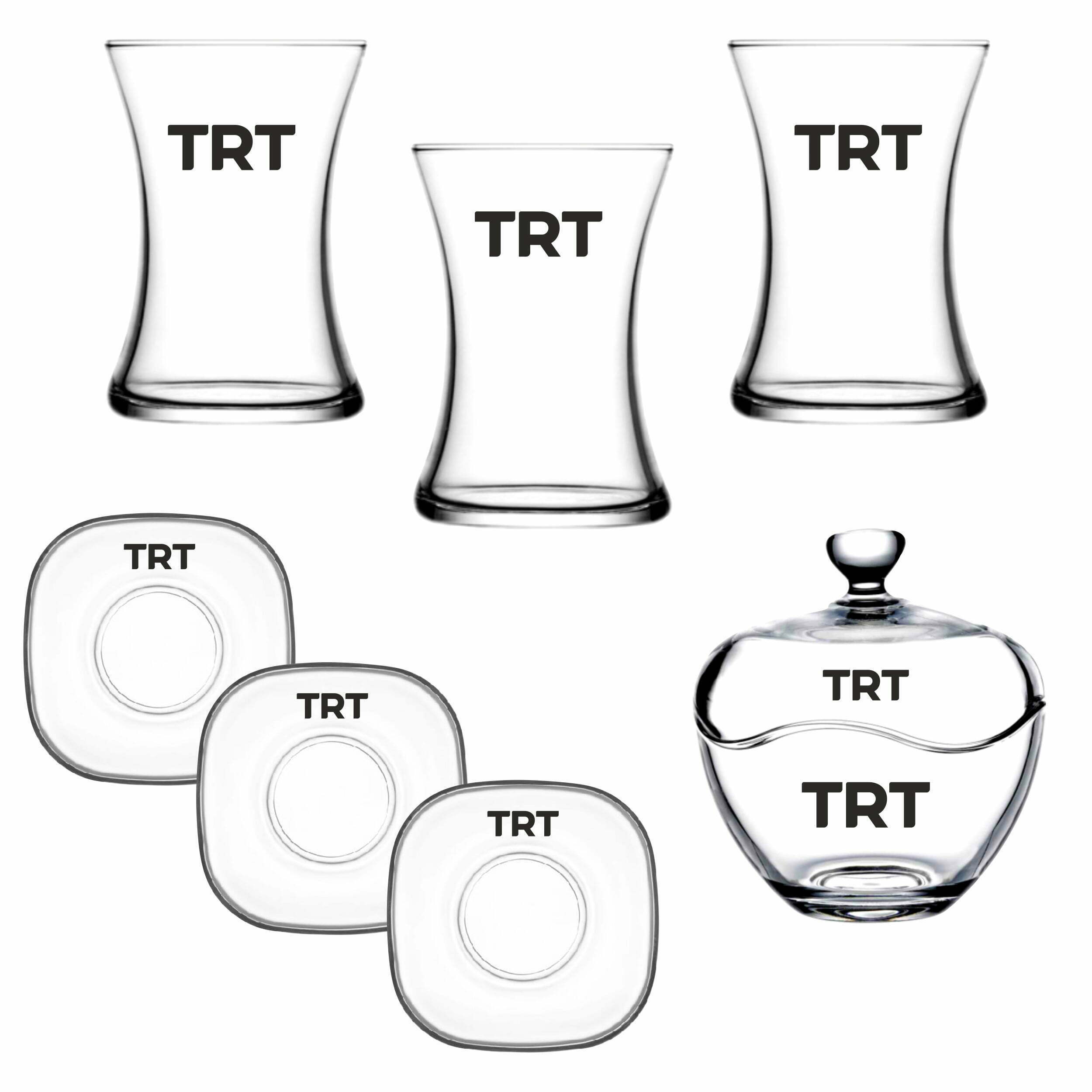 Logo Baskılı 140 Parça Cam - Porselen Ofis İkram Seti - Görsel 3