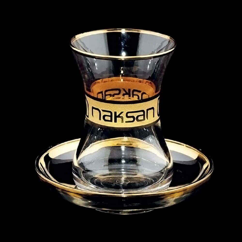 Altın Yaldızlı Logolu Çay Bardağı 4 Altın Yaldızlı Logolu Çay Bardağı - Görsel 4