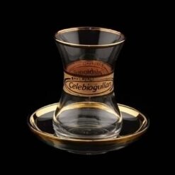 Alternative view of Altın Yaldızlı Logolu Çay Bardağı