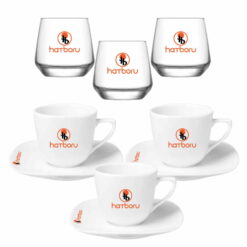 Alternative view of Logo Baskılı 140 Parça Cam - Porselen İkramlık Seti