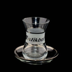 Classic Shop 38 Gümüş Kumlama Logolu Çay Bardağı