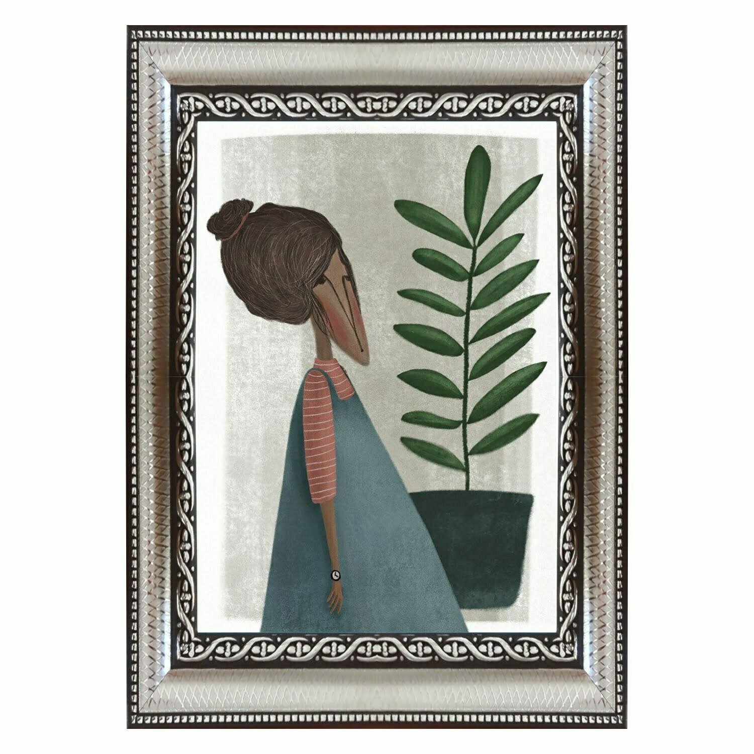 Gümüş Silver Dekoratif Camlı Çerçeve