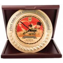 Askeri Hizmet Anısı Ahşap Kutulu Tabak Plaket