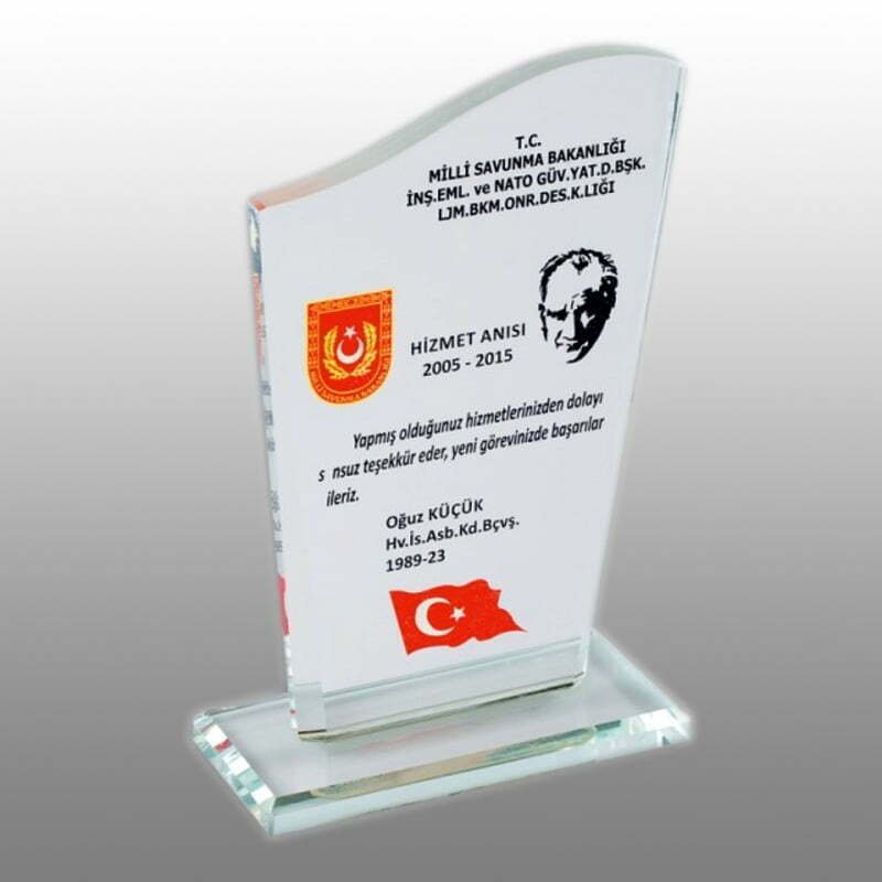 Askeri Hizmet Anısı Kristal Plaket ŞLT-067 - Görsel 2