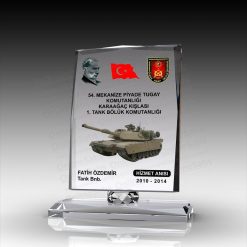 Asker Hizmet Anısı Kristal Plaket ŞLT-101