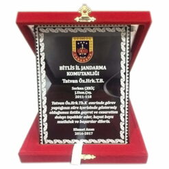 Askeri Hizmet Anısı Albüm Dikey Kristal Plaket