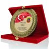 Askeri Jandarma Hizmet Anısı Tabak Plaket 3 kadife kutulu metal tabak hizmet anisi plaket 1