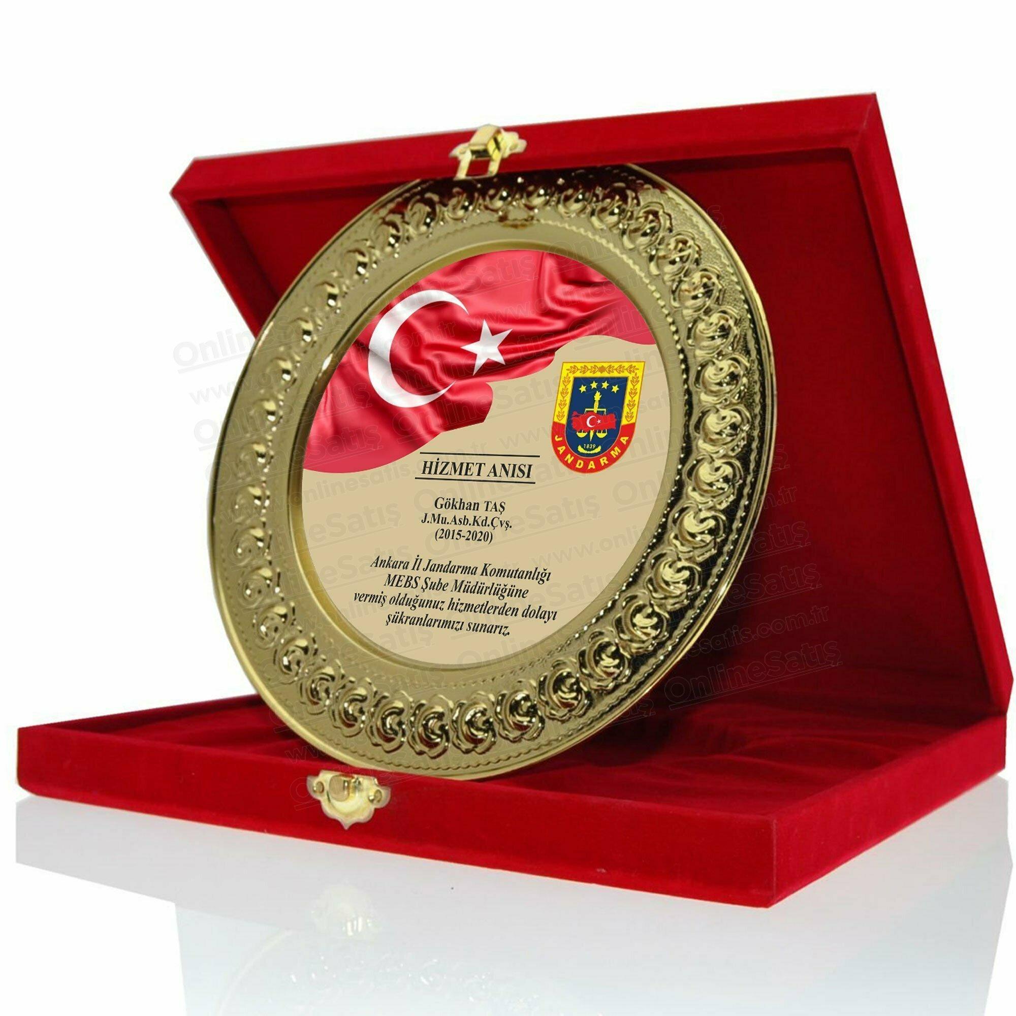 Classic Shop 68 Askeri Jandarma Hizmet Anısı Tabak Plaket