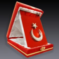 Kadife Kutulu Filografi Tablo Türk Bayrağı