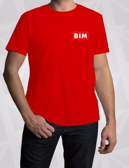 Pamuklu Renkli Bisiklet Yaka Tişört 3 Kirmizi Subrem Kumas Tisort