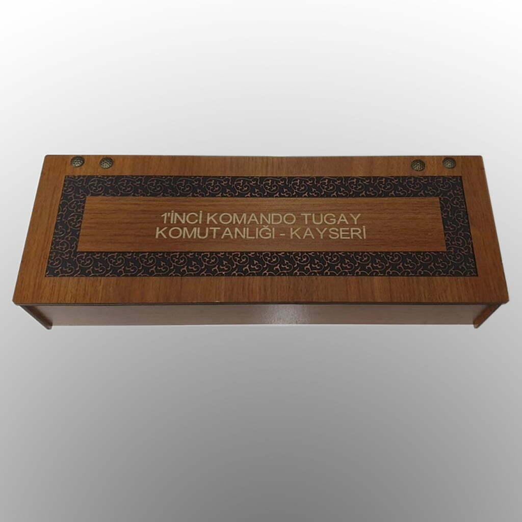 Ahşap Kutulu Hediyelik Baskılı Askeri Komando Bıçağı Şilt 2 Ahşap Kutulu Hediyelik Baskılı Askeri Komando Bıçağı Şilt - Görsel 2