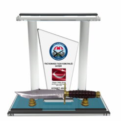 Komando Bıçaklı Vip Kristal Plaket ŞLT-106