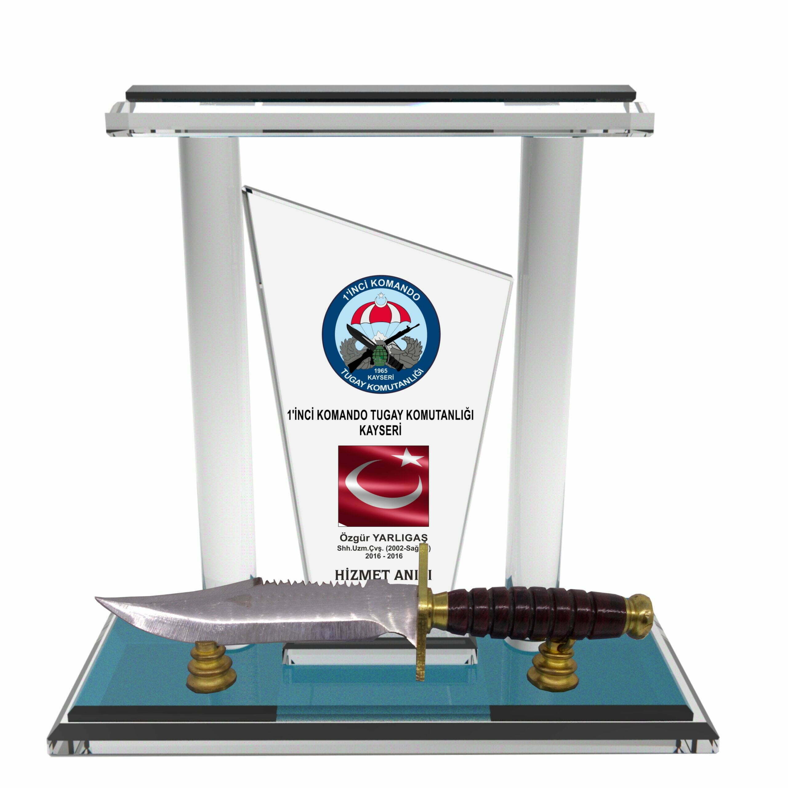 Classic Shop 77 Komando Bıçaklı Vip Kristal Plaket ŞLT-106