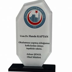 Kişiye Özel Katkı ve Teşekkür Kristal Plaketi - IR10
