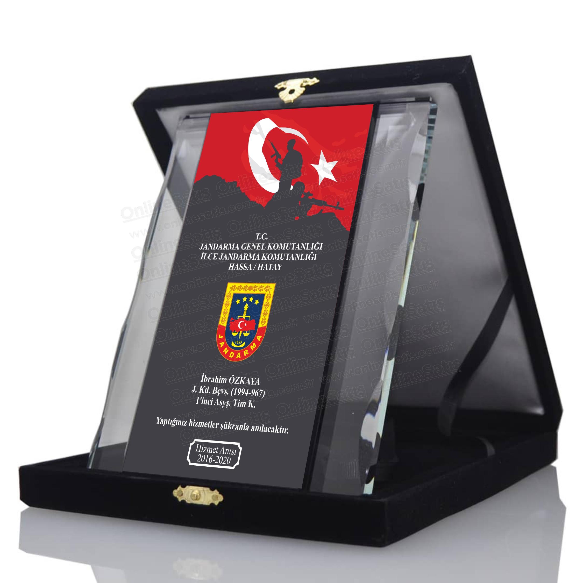 Classic Shop 56 Askeri Hizmet Anısı Albüm Kristal Plaket ŞLT-100