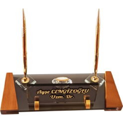 Kristal Masa Isimligi Kalemli Ofis Hediyesi Masa Isimligi 2
