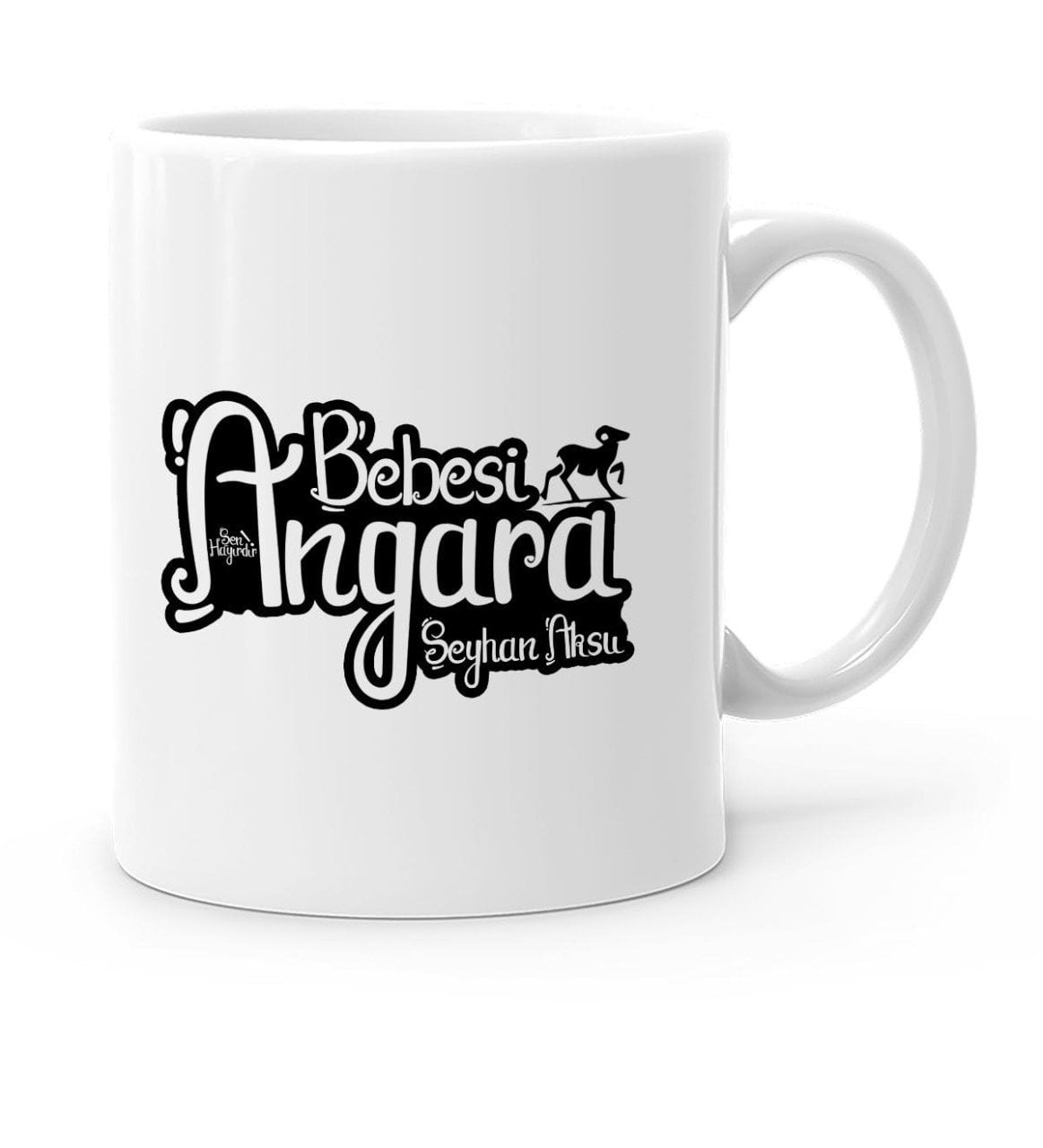 Seramik Beyaz Klasik Kupa Bardak 4 Seramik Beyaz Klasik Kupa Bardak - Görsel 4