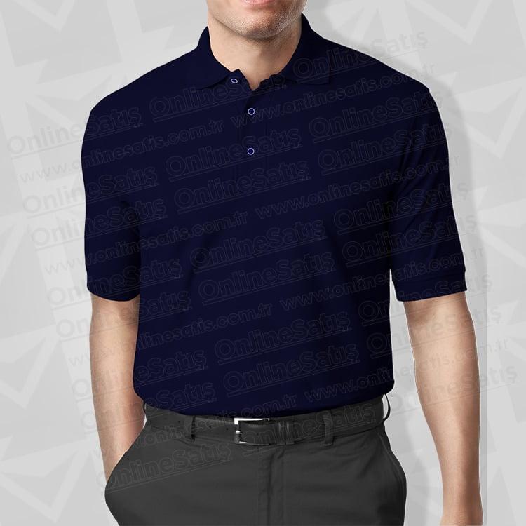 Amerikan Pike Lacoste Polo Yaka Tişört (Stoklu Renkler) 3 Lacivert Lacoste Yaka Logo Baskili