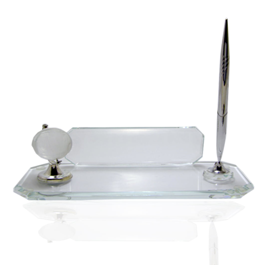 Kristal Masa İsimliği - Şeffaf Cam 10X24 cm 1 M 1391