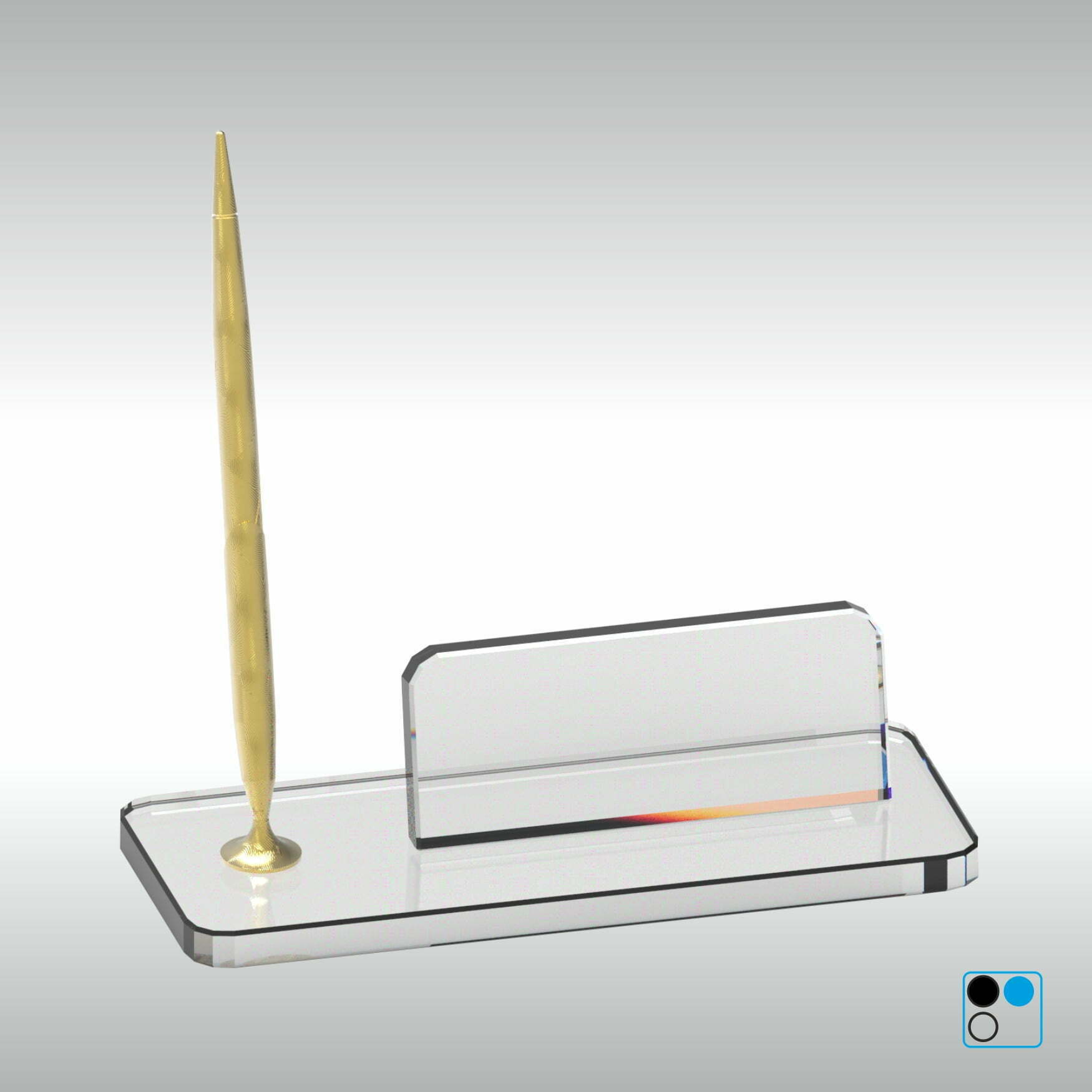 Kristal Masa İsimliği - Şeffaf Cam 8X20cm 1 Mst 044