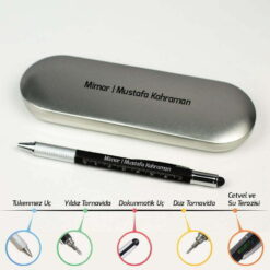 Classic Shop 41 Kişiye İsme Özel Fonksiyonel Metal Mühendis Kalemi