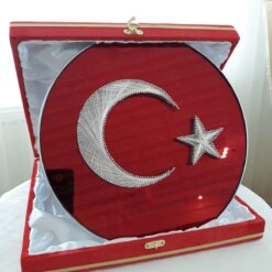 Alternative view of Ayyıldız Pleksi Üzeri Filografi Bakır Tabak Plaket