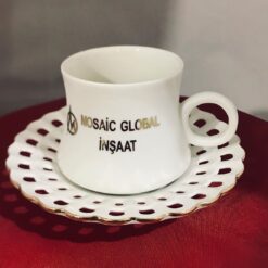 Altın Yaldızlı Porselen Kahve Fincanı Takımı