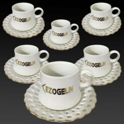 Alternative view of Altın Yaldızlı Porselen Kahve Fincanı Takımı