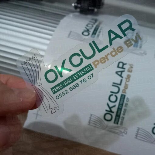 Şeffaf Sticker Etiket Baskı
