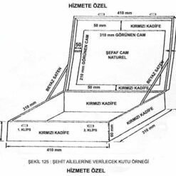 Camlı Kadife Sancak, Şehit Ailesi İçin Bayrak Kutusu