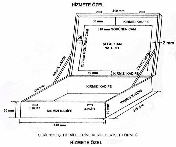 Camlı Kadife Sancak, Şehit Ailesi İçin Bayrak Kutusu - Görsel 5